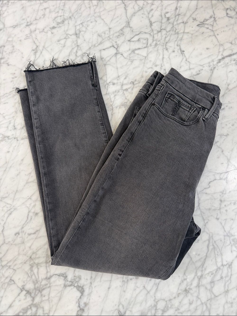 Good American Good Boy super high rise jeans Sz 8/29 Stretch Gray